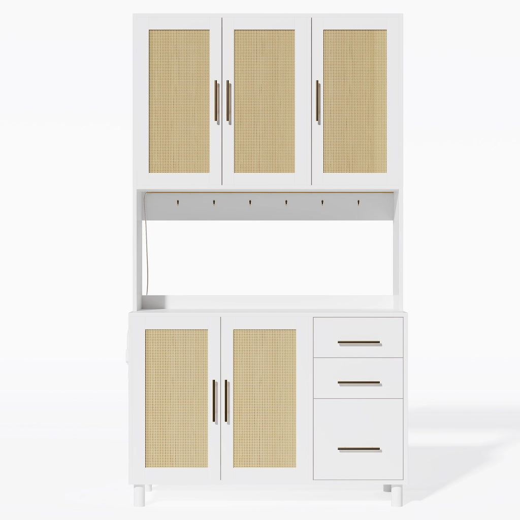 Credenza Buffet con LED, Cassetti e Ripiani ¨C MINIMAL ¨C Bianco/Nero/Grigio