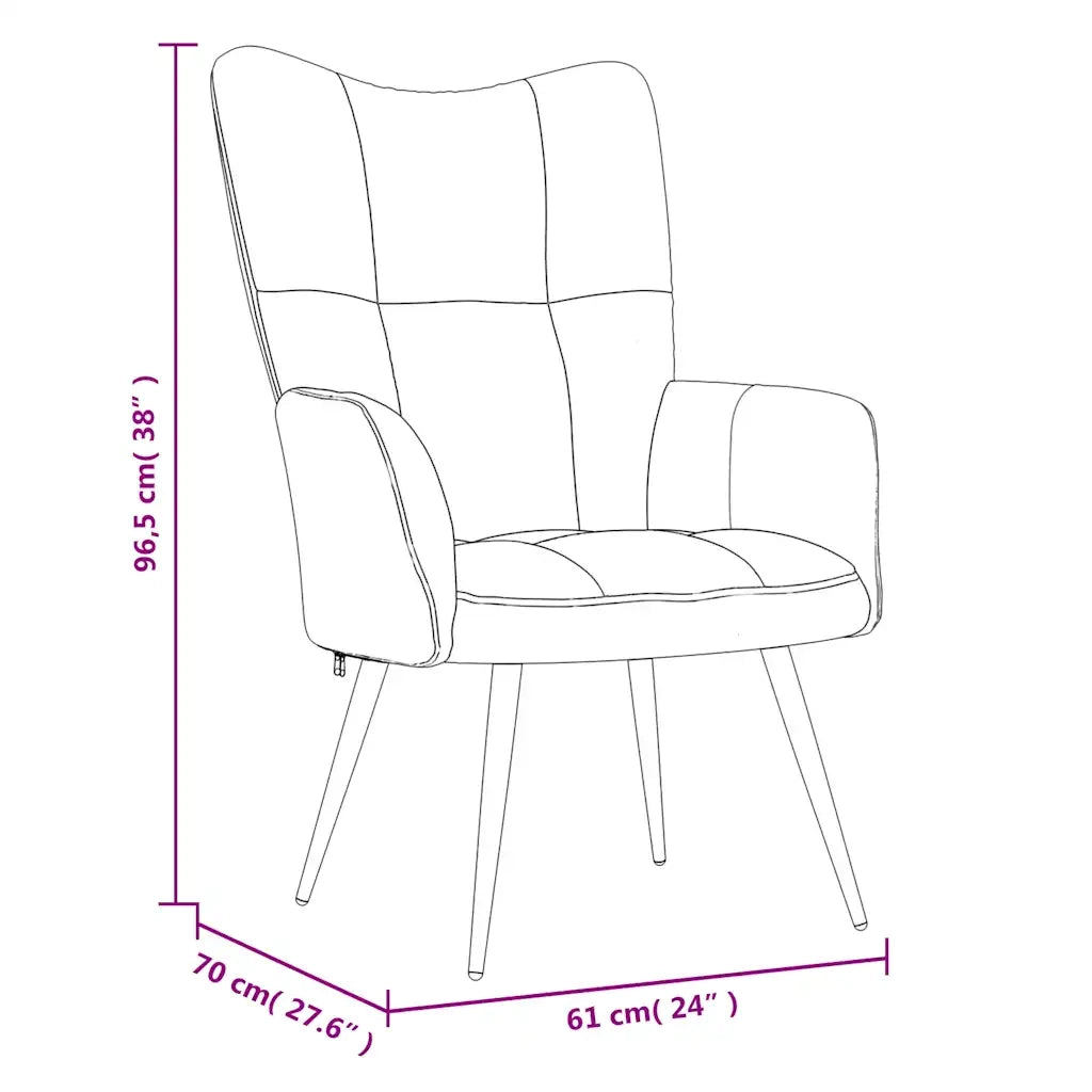 Poltrona | Sedia Relax Grigio Scuro in Velluto