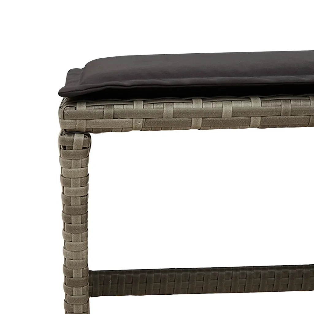 Set da Pranzo da Giardino 15 pz con Cuscini Grigio Polyrattan 3211178