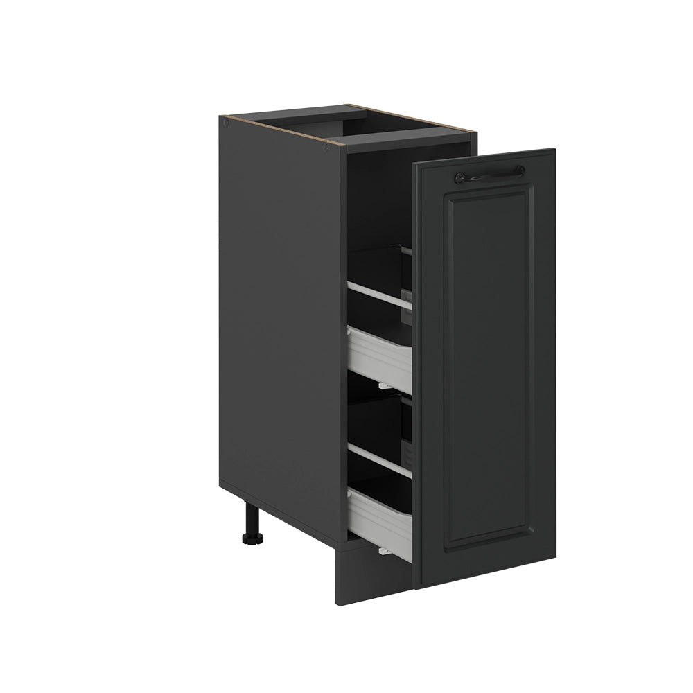 Armadio cucina dispensa alto R-Line Antracite rustico/Antracite 30 cm senza piano di lavoro Vicco