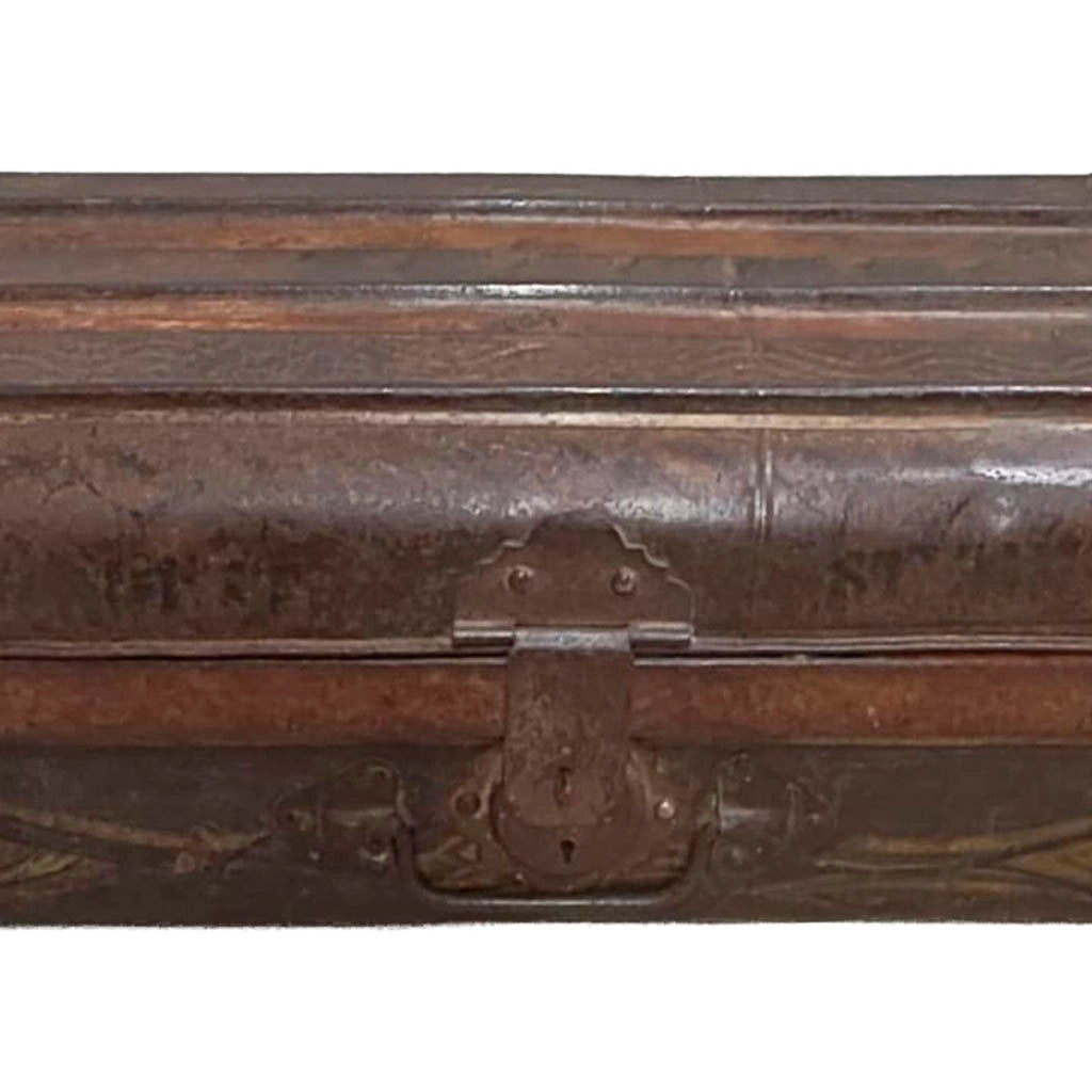 Valigia artigianale in metallo, 67x37x25h cm