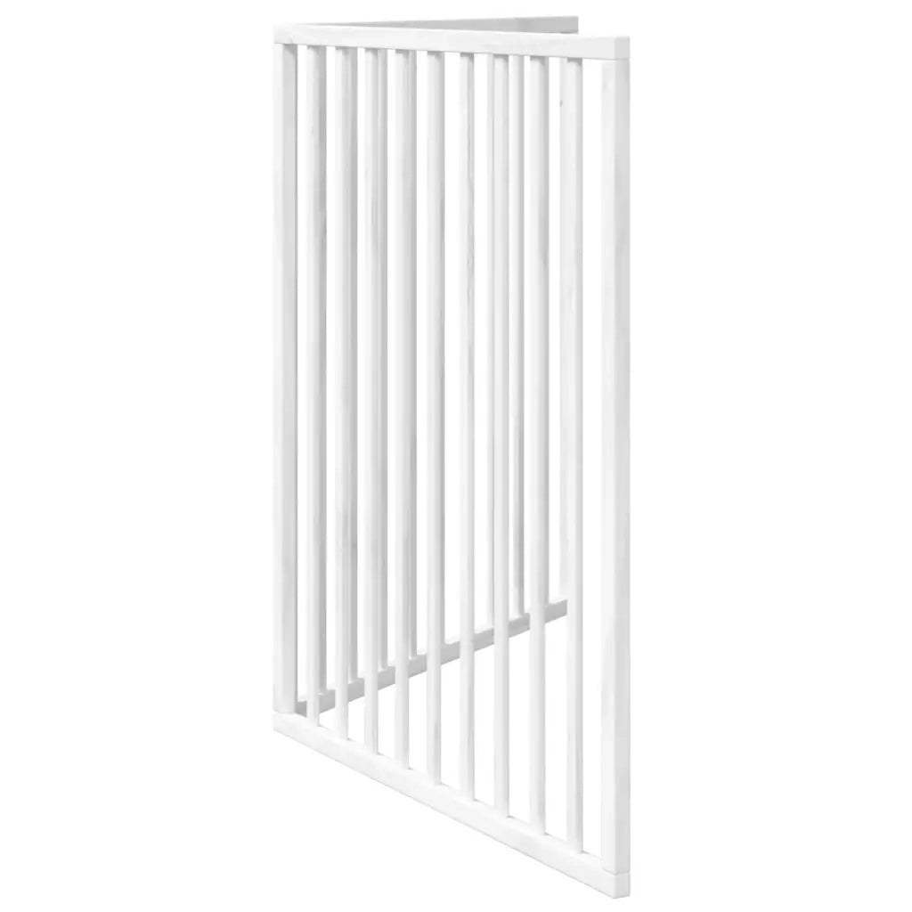 Cancelletto per cani pieghevole 2 pannelli bianco 160 cm in legno di pioppo 352186