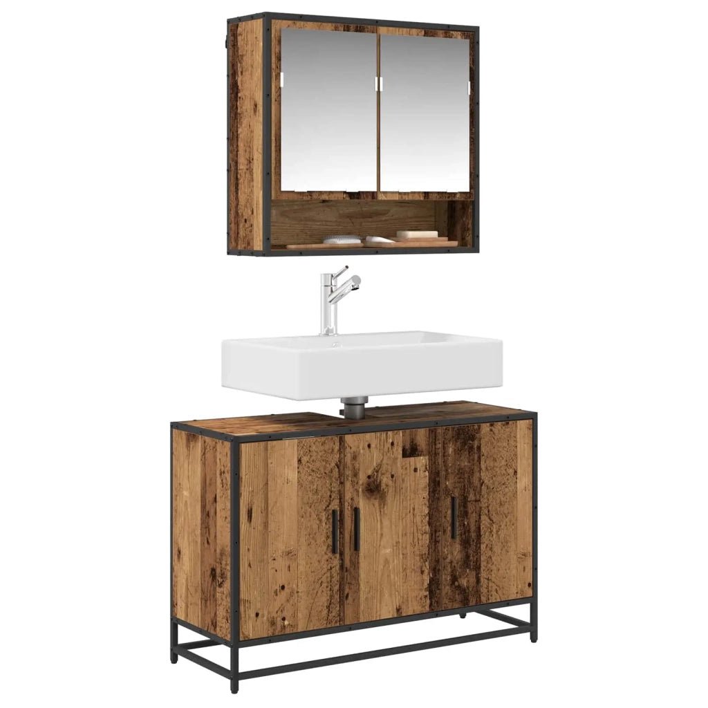 Mobile da Bagno Legno vecchio 90 x 33 x 60 cm Legno multistrato 883617