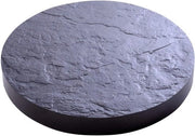Piantiera con ruote Ø 30 cm - 5 ruote multidirezionali - Capacità di carico 150 kg - Decorazione in look di pietra - Pietra leccata grigia.