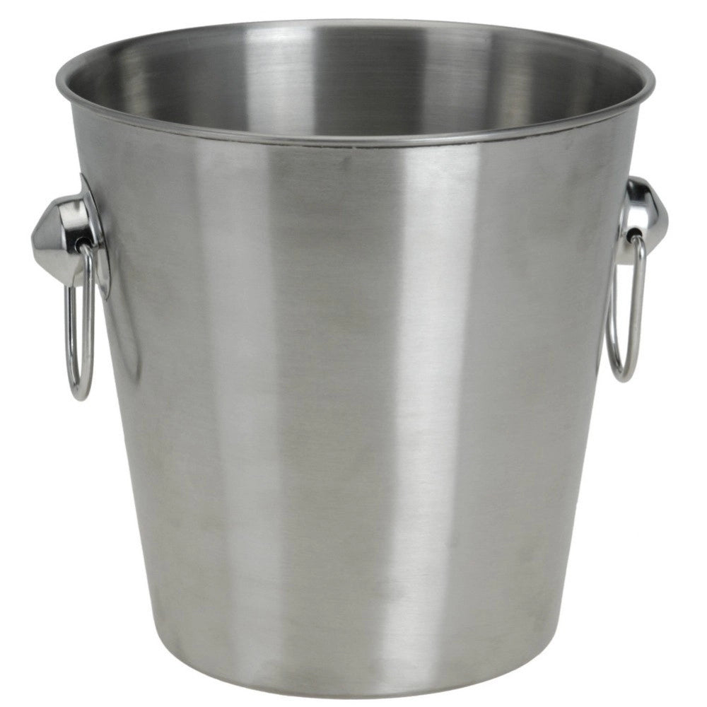 Trade Shop - Secchiello Porta Ghiaccio Champagne Vino Da Tavola In Acciaio Inox Con Manici -