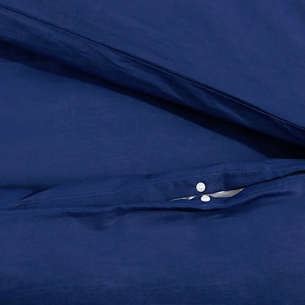 Set Copripiumino Blu Marino 135x200 cm in Cotone 136149