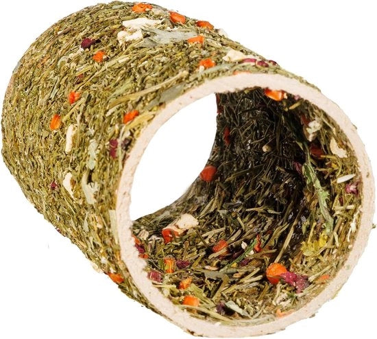 Tunnel per Nibbio di Verdure e Erbe per Conigli, Hamster e Pappagalli di Guinea - Fieno e Trattamenti Inclusi