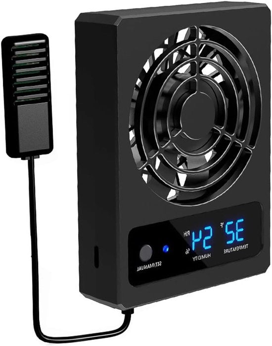 Termometro e Umidistato per Rettili, Regolazione Automatizzata della Ventilazione, Raffreddatore per Terrario