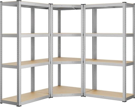 Scaffolding - Set di assi di angolo - 4 strati - Cassetta metallica - Argento