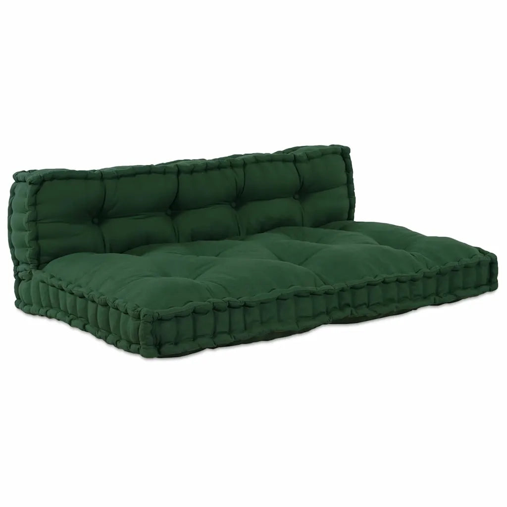 Cuscino per Divano Pallet 2 pcs Verde 120 x 80 x 38 cm Tessuto 4019090