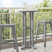 Tavolo da bar Grigio chiaro 55 x 55 x 107 cm Polietilene 42006609