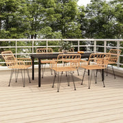 Set da Pranzo da Giardino 7 pz in Polyrattan 3157863