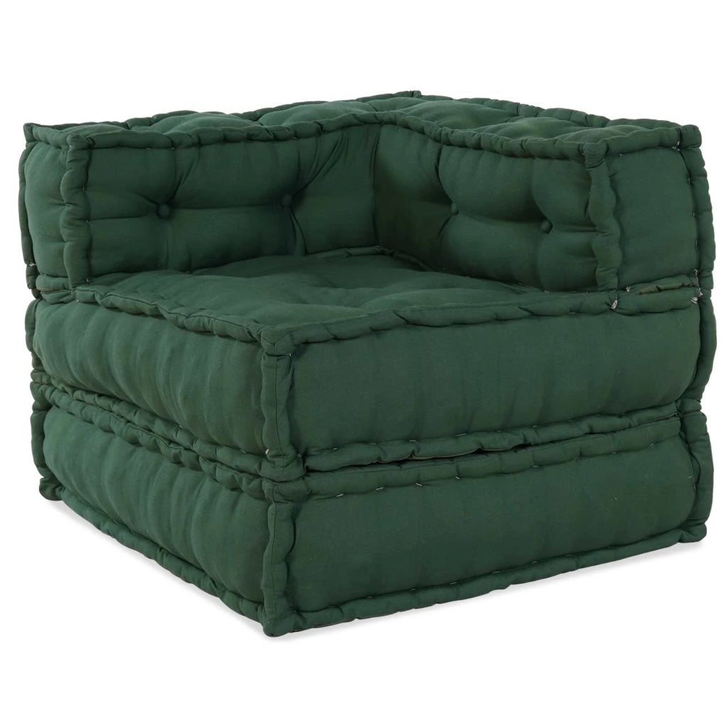 Divano modulare 2 pcs Verde 140 x 70 x 56 cm Tessuto 3315076