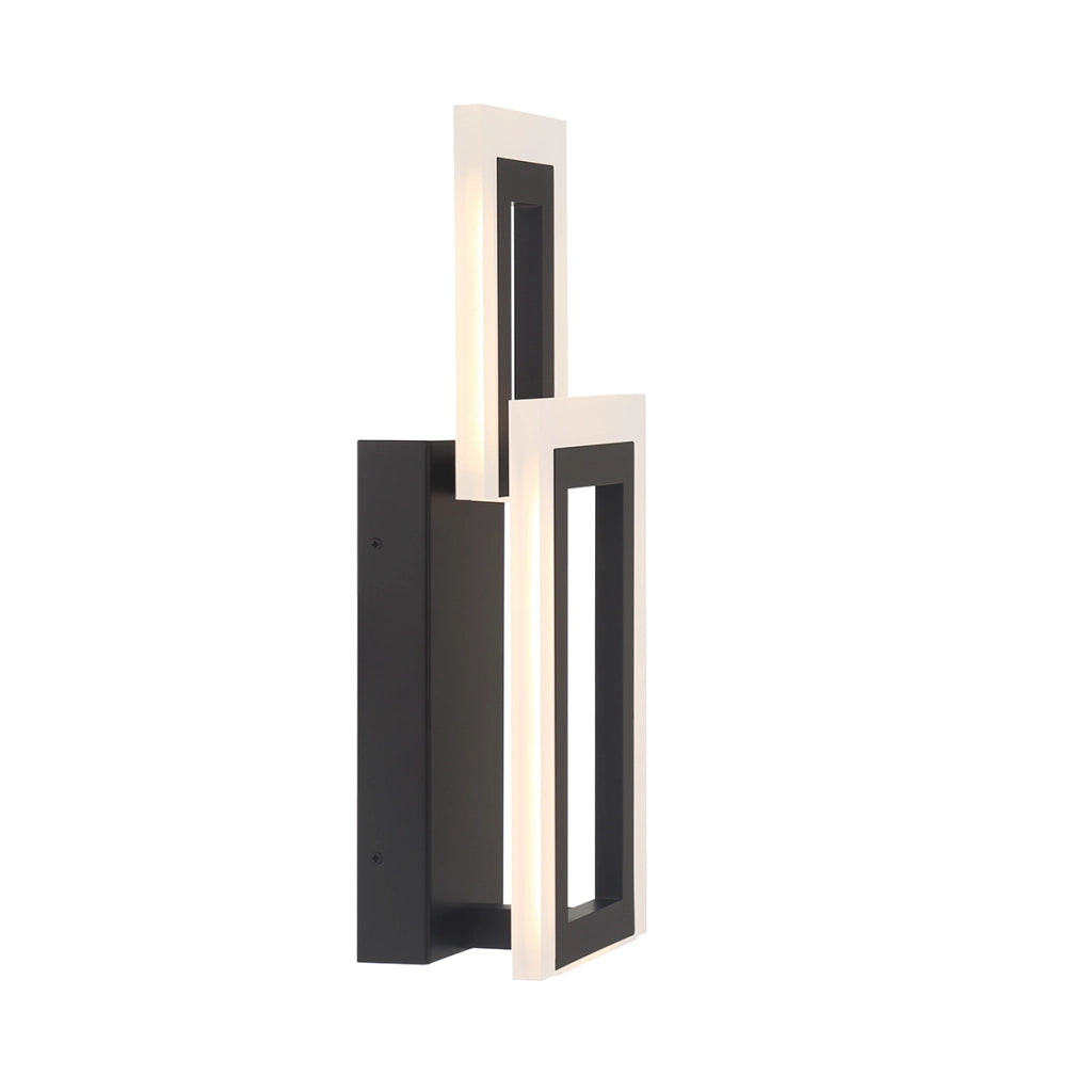 Applique moderna geometrica nera LED 20W Inizio Quintiesse