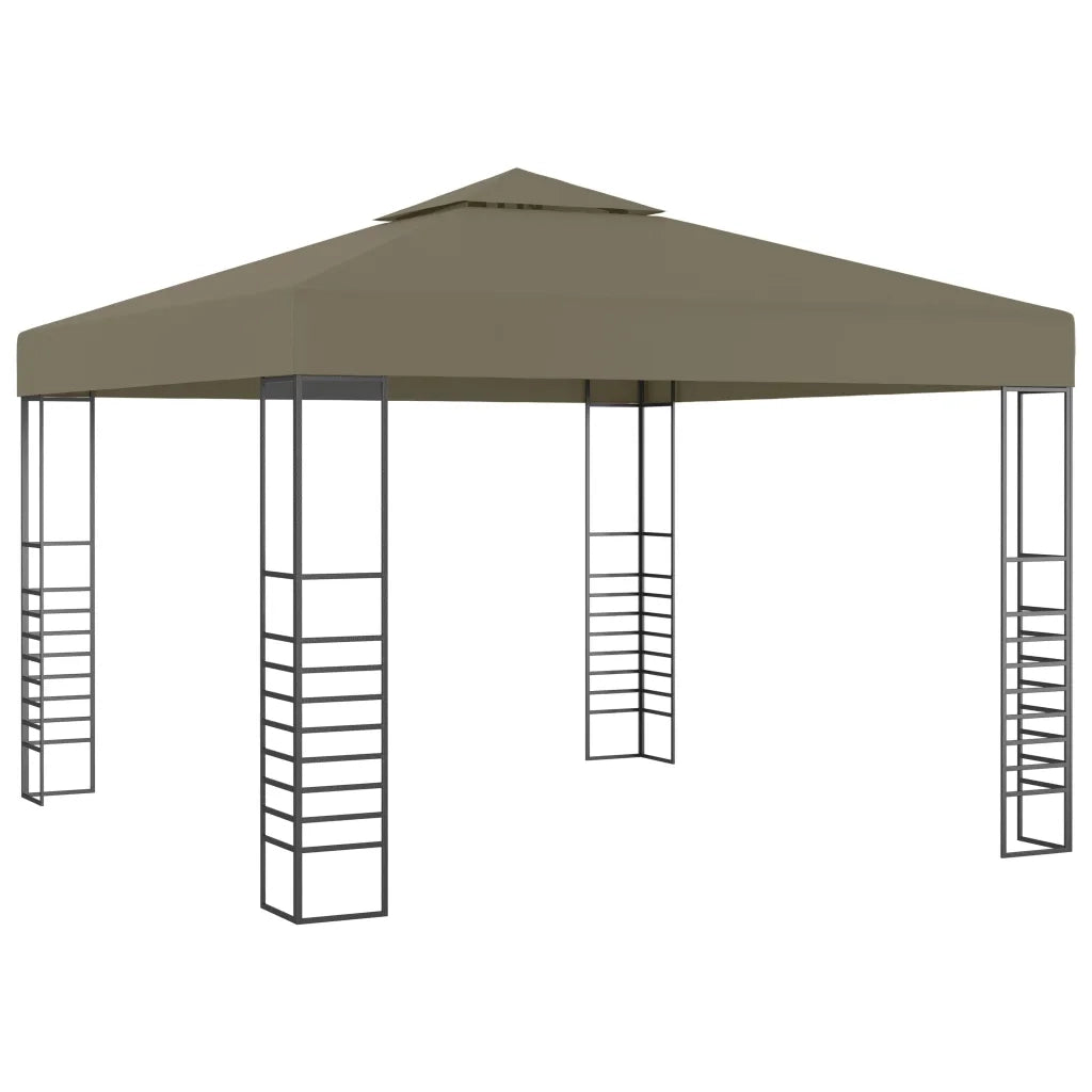 Gazebo | Pergolato con Luci LED a Stringa 3x3 m Grigio Talpa
