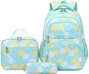 Set di 3 Borse da Scuola per Ragazze - Impermeabili - Multifunzionali - Resistenti