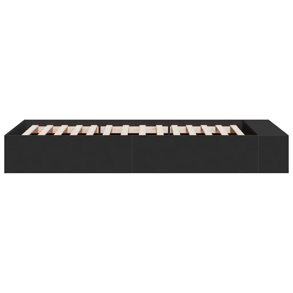Giroletto-Struttura Letto Nero 75x190 cm in Legno Multistrato 818533