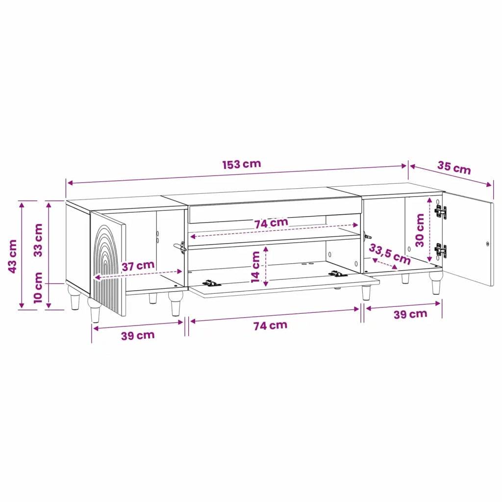 Mobile TV LED Legno antico Legno ingegnerizzato 896253