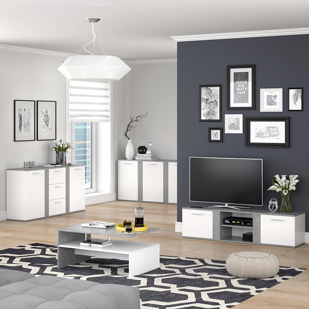 Vicco Credenza Calcestruzzo 40 x 80 cm con ante
