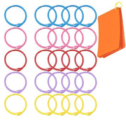 Rings per libro 25 pezzi - Anelli metallici - Anelli colorati - Per libretto/Scrapbooking - Diametro interno 25 mm - Materiale duraturo