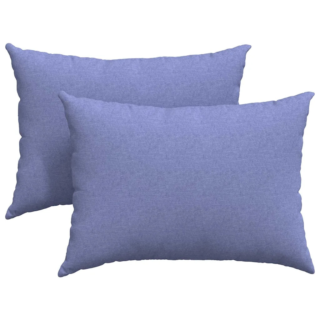 Cuscini da Divano 2 pz-Set di 2 Cuscini per Sofa Blu jeans 70 x 50 cm Tessuto