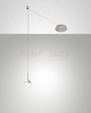 ISABELLA SOSPENSIONE 1 LUCE ALLUMINIO SPOSTABILE A LED 3000K - 8W - 750 lm DIMMERABILE C/ACCESS.
