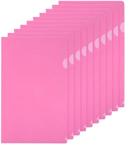 Mappe A4 trasparenti L-type, 30 pezzi, per ufficio, rosse