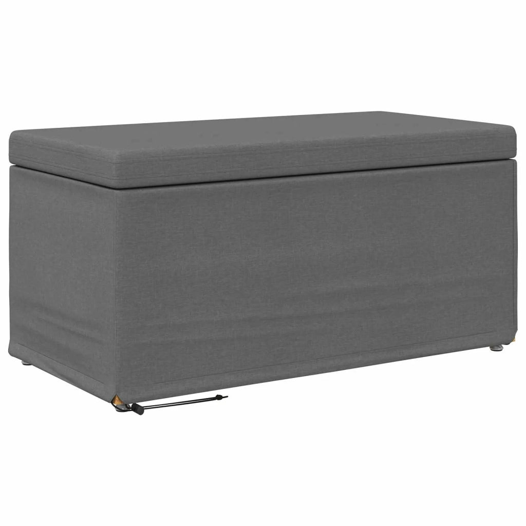 Pouf Grigio scuro Tessuto e Legno Ingegnerizzato 876774