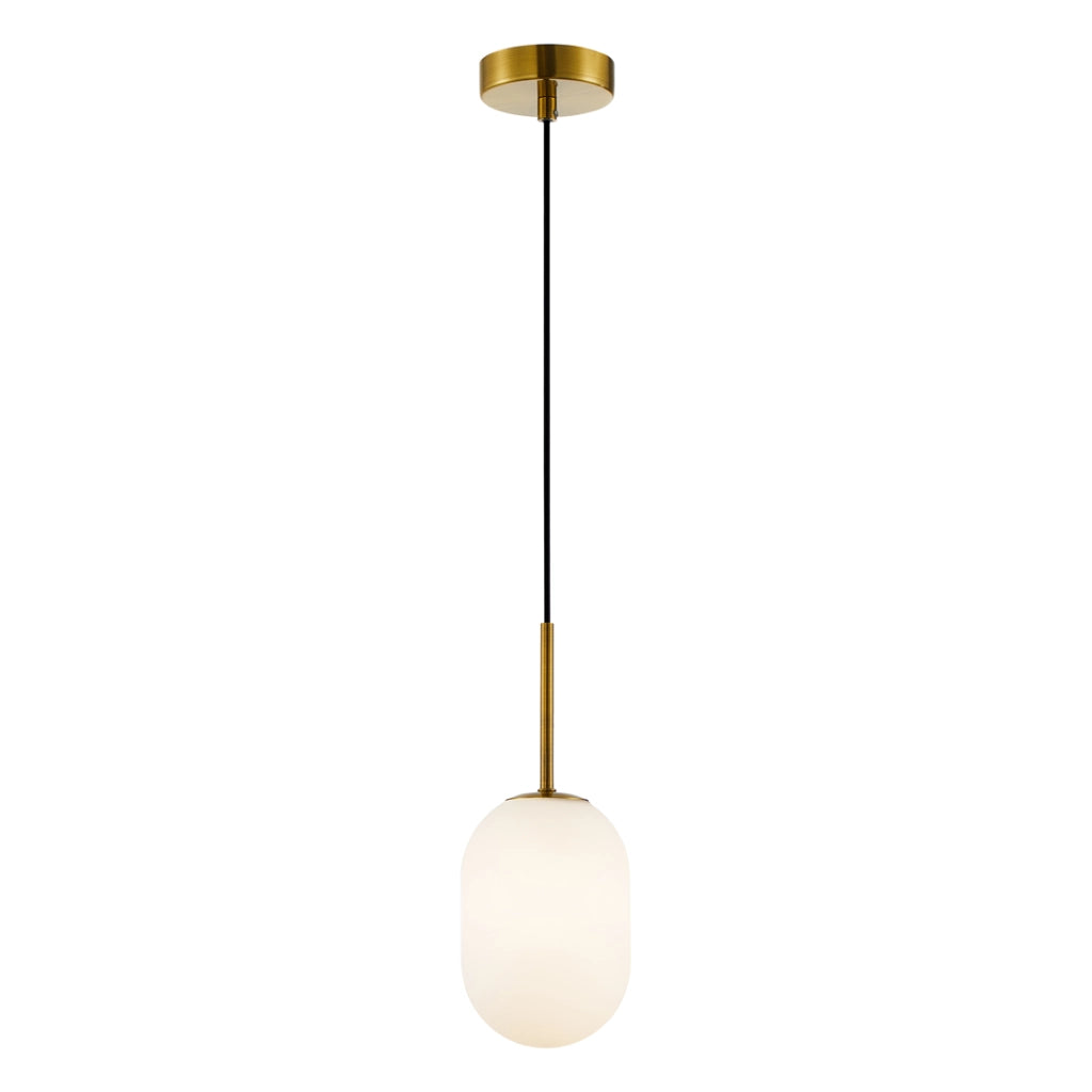 Lampada a sospensione Alias oro/bianco vetro E14 Ø12 Milagro