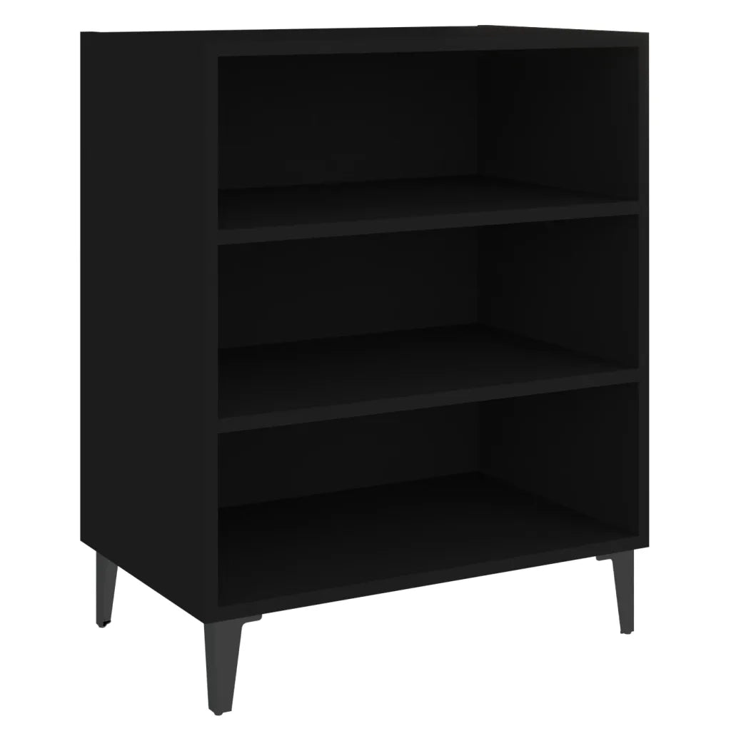 Credenza Nera 57x35x70 cm in Legno Multistrato 806059