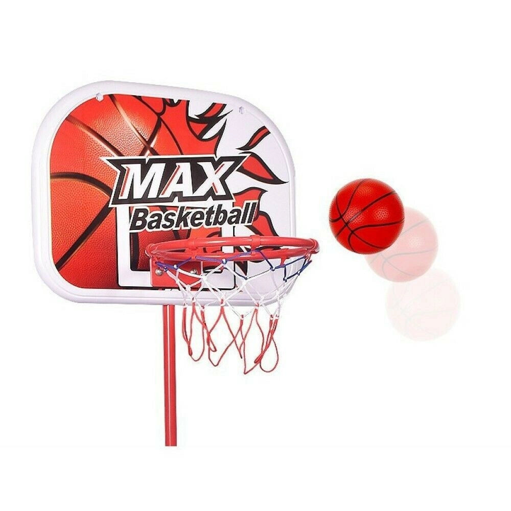 Trade Shop - Canestro Basket Per Bambini Con Tabellone Altezza Regolabile 75 - 155 Cm + Palla -