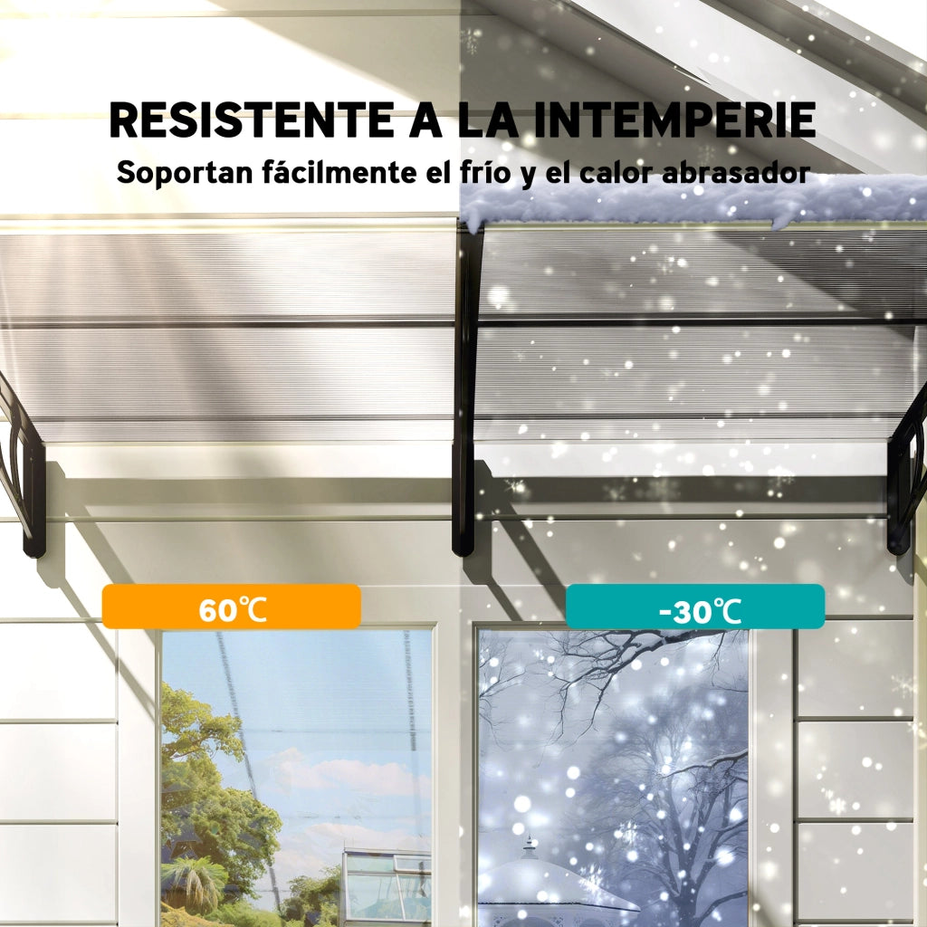 Tettoia per Porte e Finestre ¨C Minimal ¨C Trasparente 200x96x27 cm