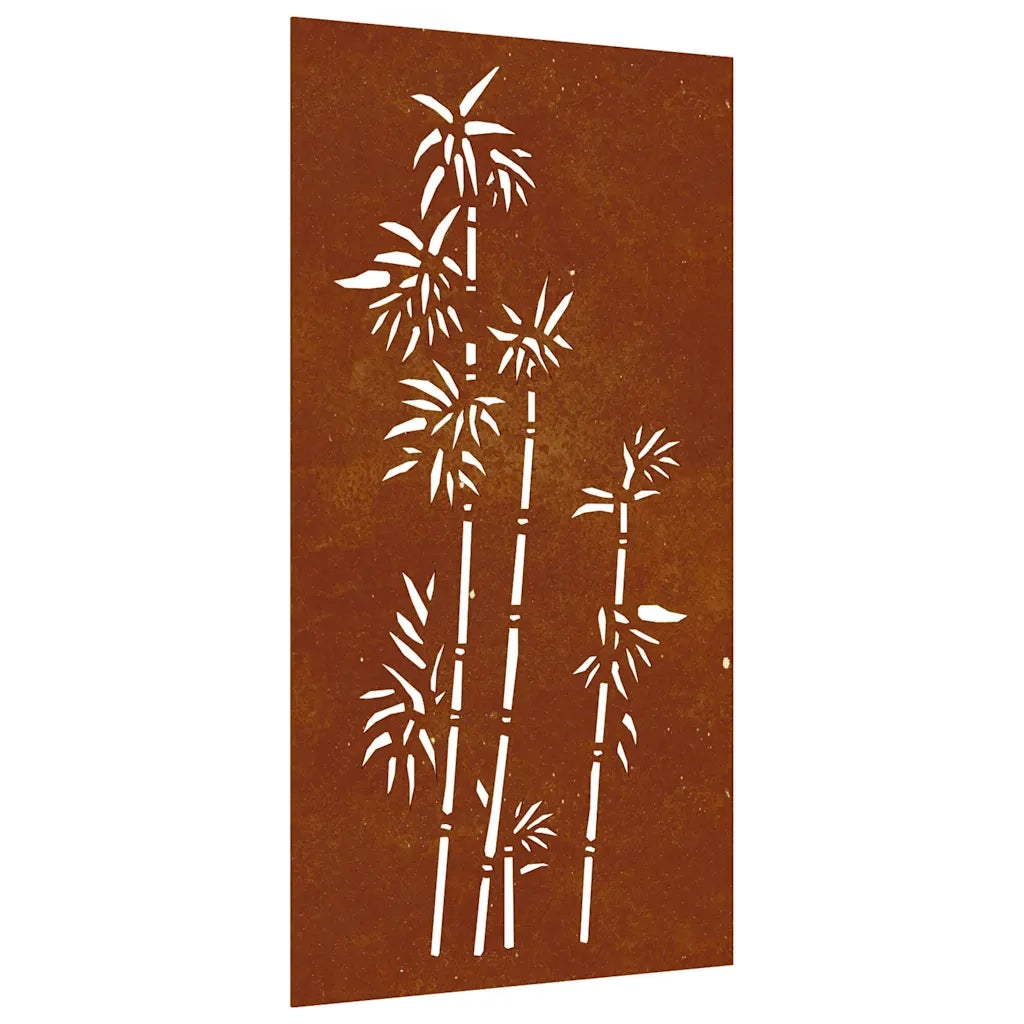 Decorazione Muro da Giardino 105x55 cm Bamb¨´ in Acciaio Corten CFW7147666