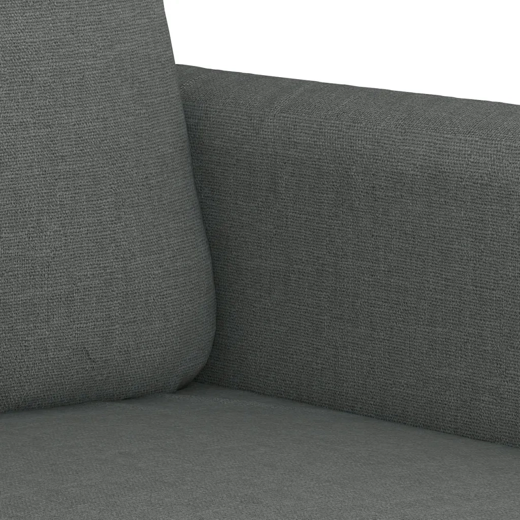 Set di Divani 4 pz con Cuscini Grigio Scuro in Tessuto