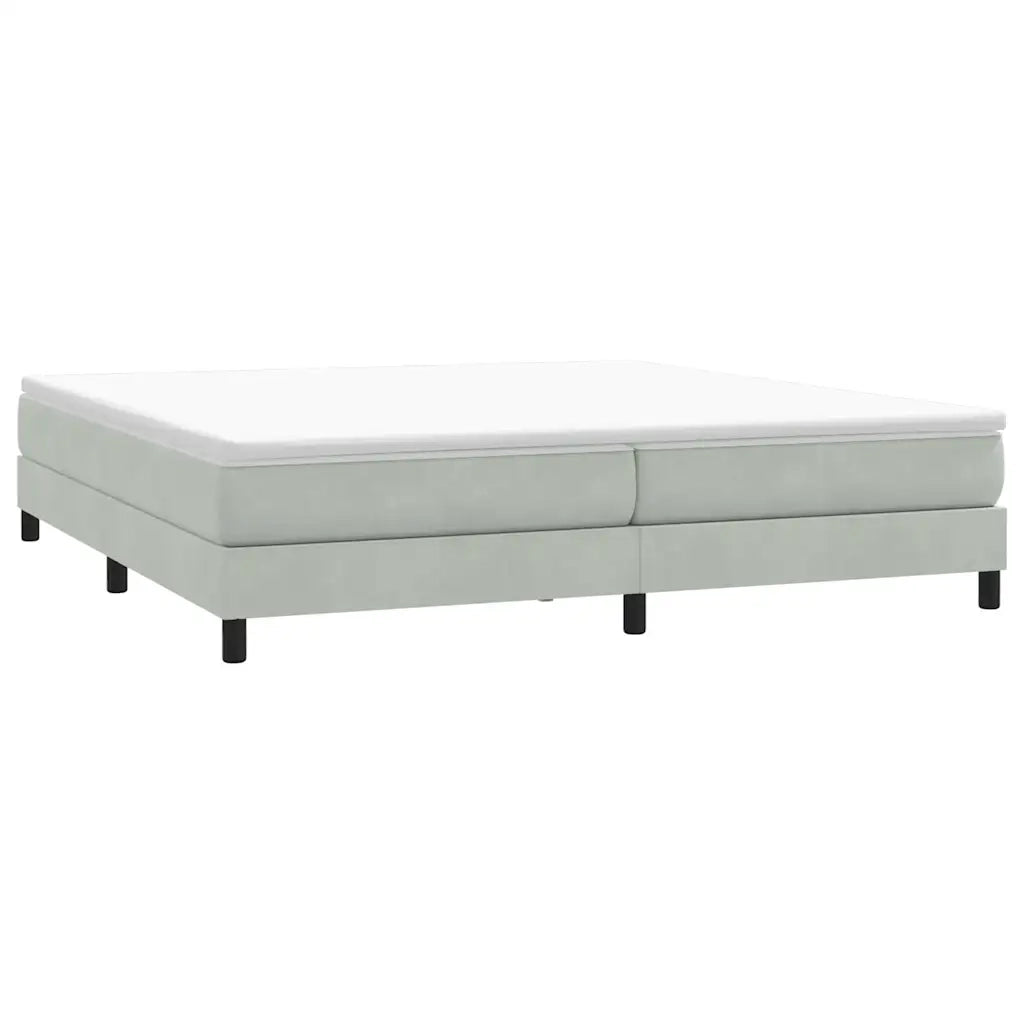 Letto a Molle senza Materasso-Struttura Letto Grigio Chiaro 200x220cm Velluto