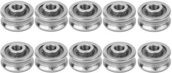 Lanterna di supporto rotevole in acciaio inossidabile - SG15 - 10 pezzi - Diametro interno 5 mm - Diametro esterno 17 mm - Spessore 8 mm - Rullo singolo - Rullo a un giro