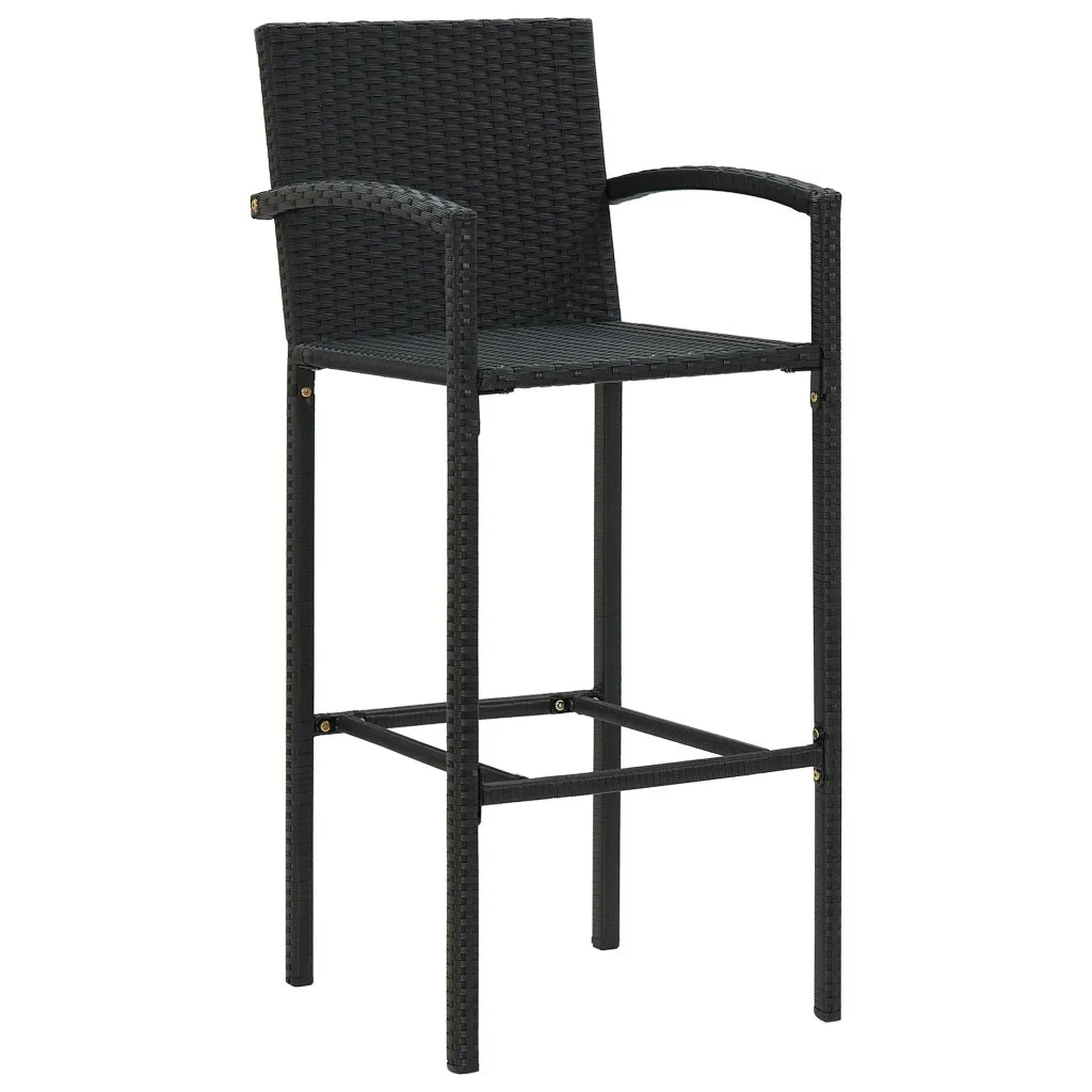 Set Bar da Giardino 5 pz Nero 3067956