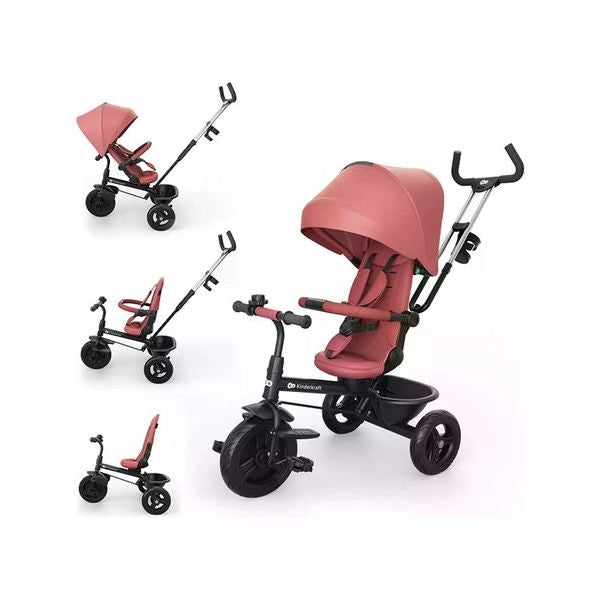 Triciclo kinderkraft krasto02pnkpl00 aston 2 evolutivo 6 in 1 pink