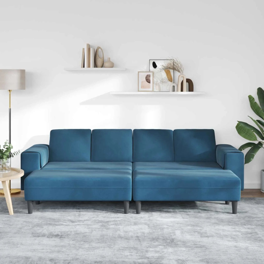 Divano per Soggiorno 3 pcs Blu 250 x 188 x 76 cm 3335121