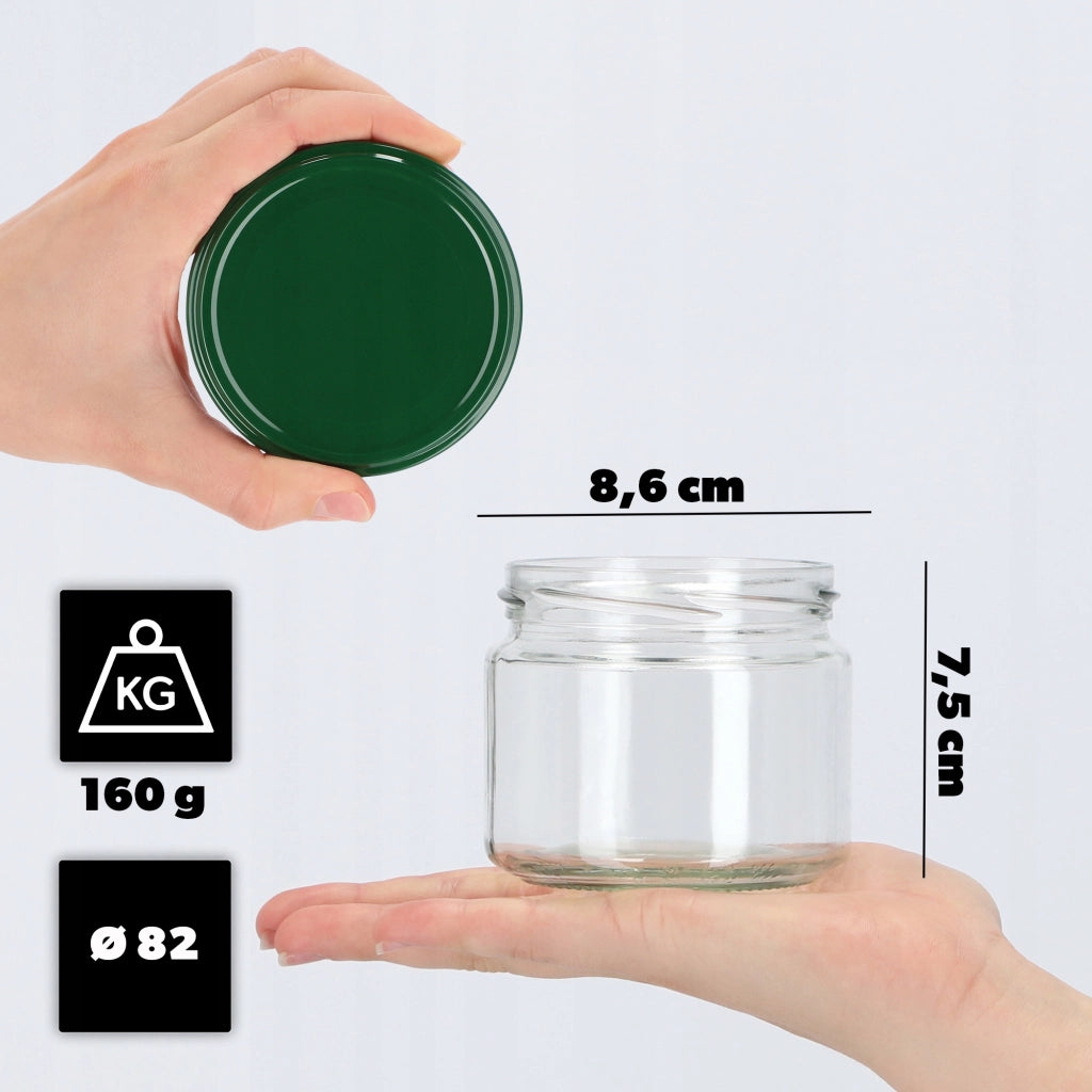 KADAX Sonka vasetti 330ml 50pz 82mm + coperchi verdi