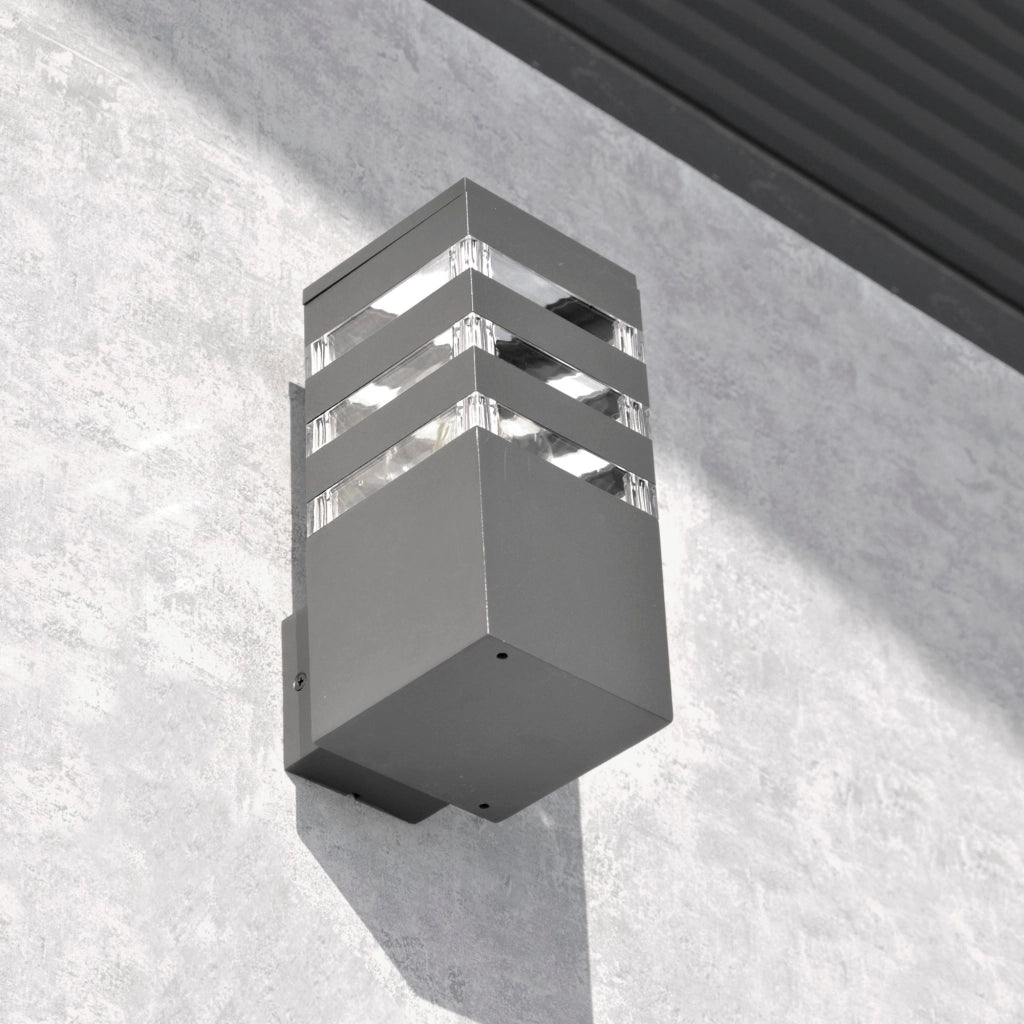 Applique esterna grafite 1xE27 IP44 Teksas Polux alluminio