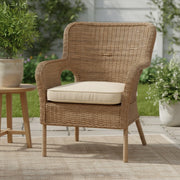 Coussin Canvas Eco + 48 x 48 cm - MADISON SÃ©rie Wicker - Beige
