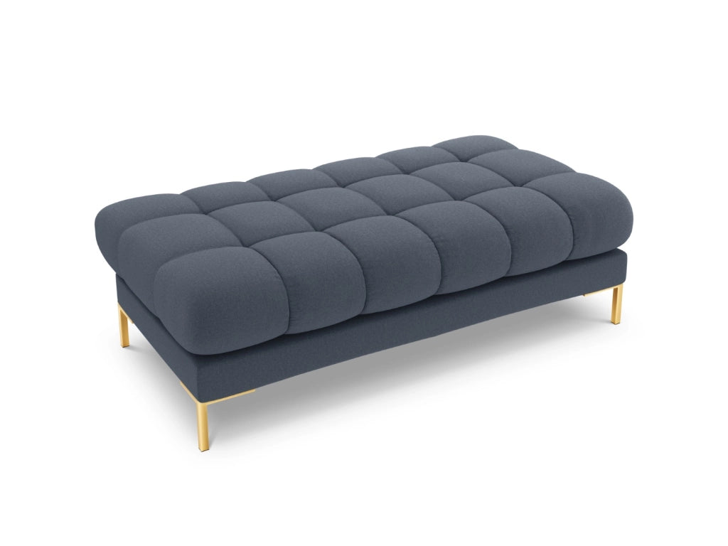 Cosmopolitan Design - Panca "Bali" 2 posti in tessuto strutturato blu scuro 