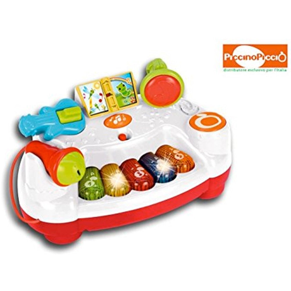 Trade Shop - Baby Piano Con Microfono Incluso Melodie Registrate Suoni 5 Note Bimbi Canto -