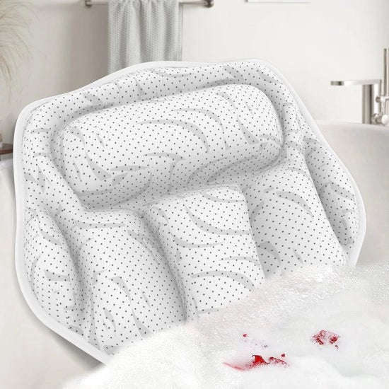 Cuscino per letto con tecnologia Air-mesh - Supporto testa e collo - 1 pezzo - Bianco - 42 x 42 cm
