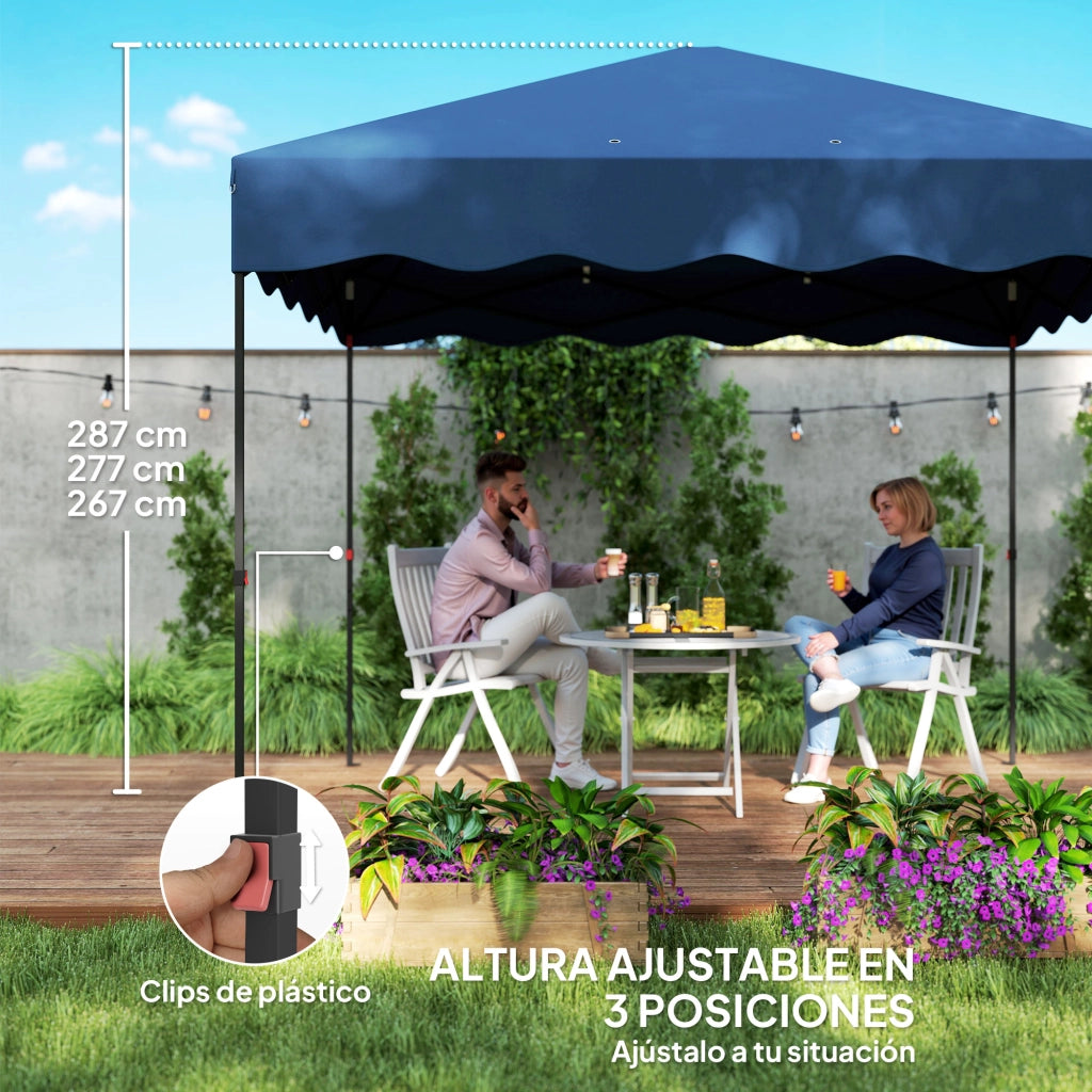 Tenda da Giardino Pieghevole ¨C Minimal ¨C Blu Scuro 3x3m