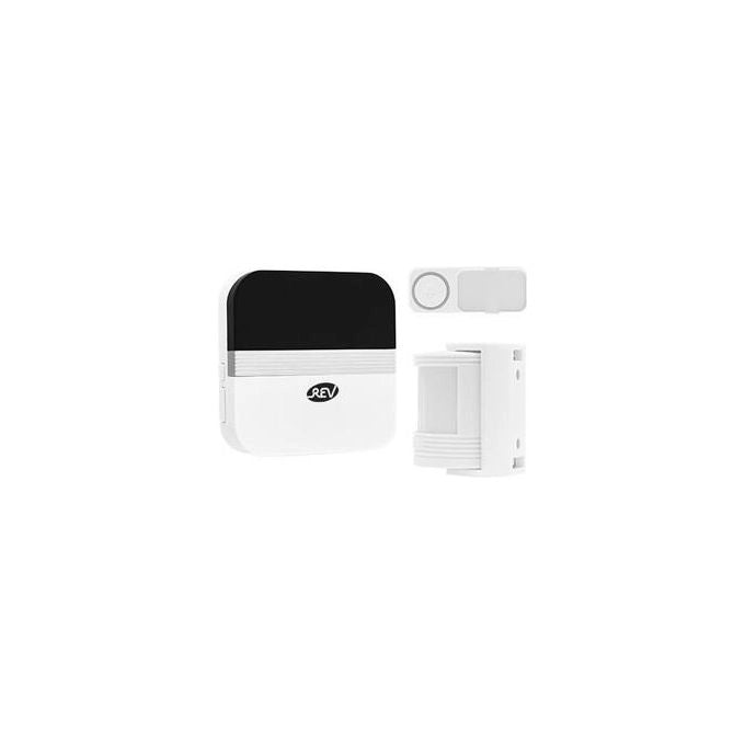 REV 0082640103 Orchestra Set Campanello Wireless con Pulsante e Sensore di Movimento 58 Melodie 90 dB 150 m colore Bianco