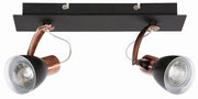 Plafoniera Candellux Markus 2xGU10 nero rame metallo