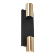 Applique nera oro 2 orientabili GU10 Genesis Milagro