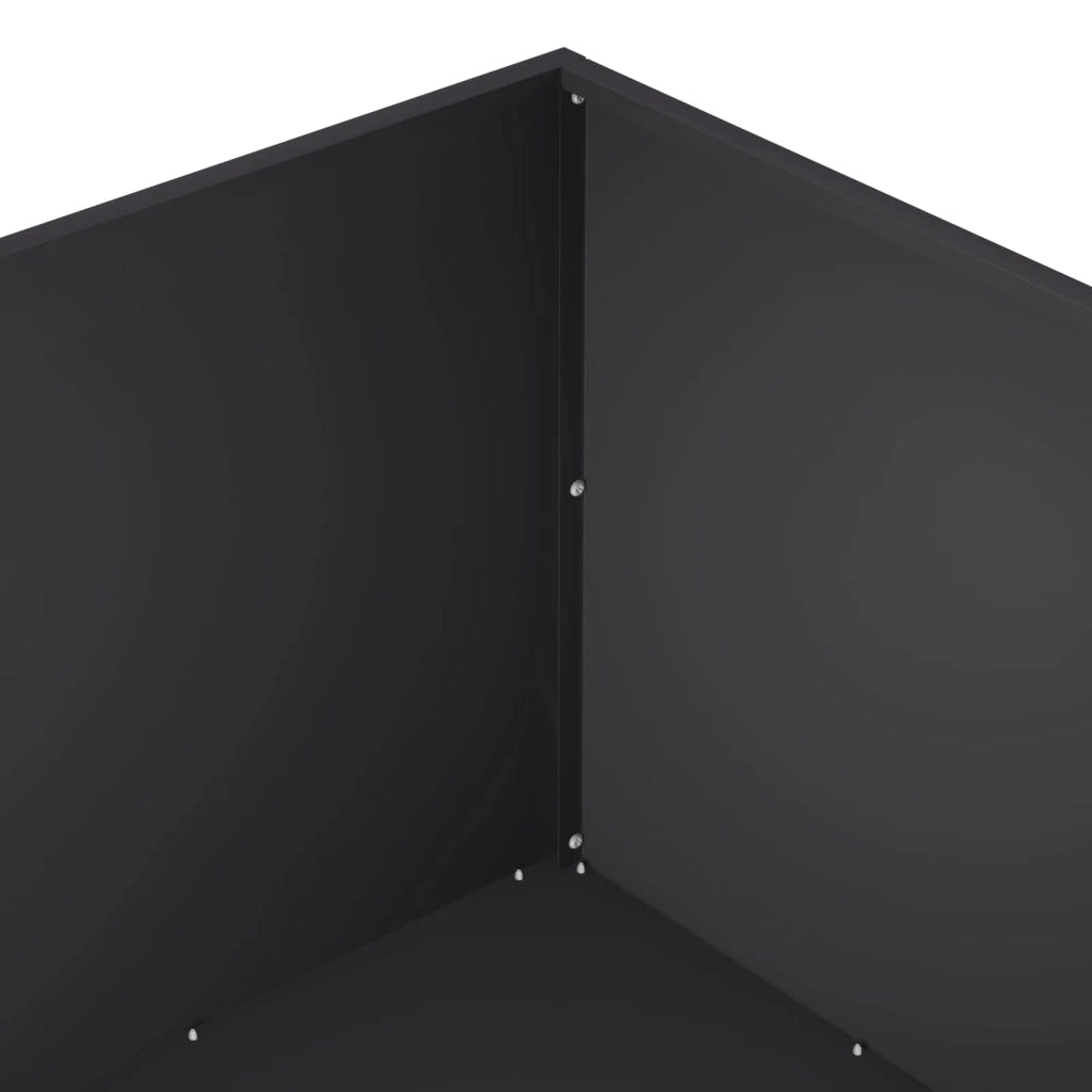 Vaso da giardino 2 pz Nero 100 x 100 x 40 cm 8005121